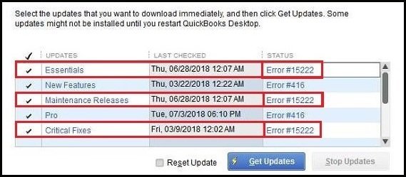 quickbooks payroll update error 15222