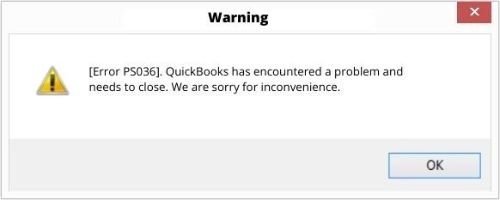 Error PS036