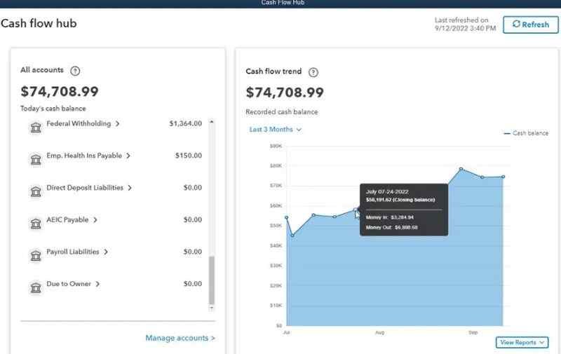 Cash Flow Hub (NEW) feature in QuickBooks Desktop 2023-1